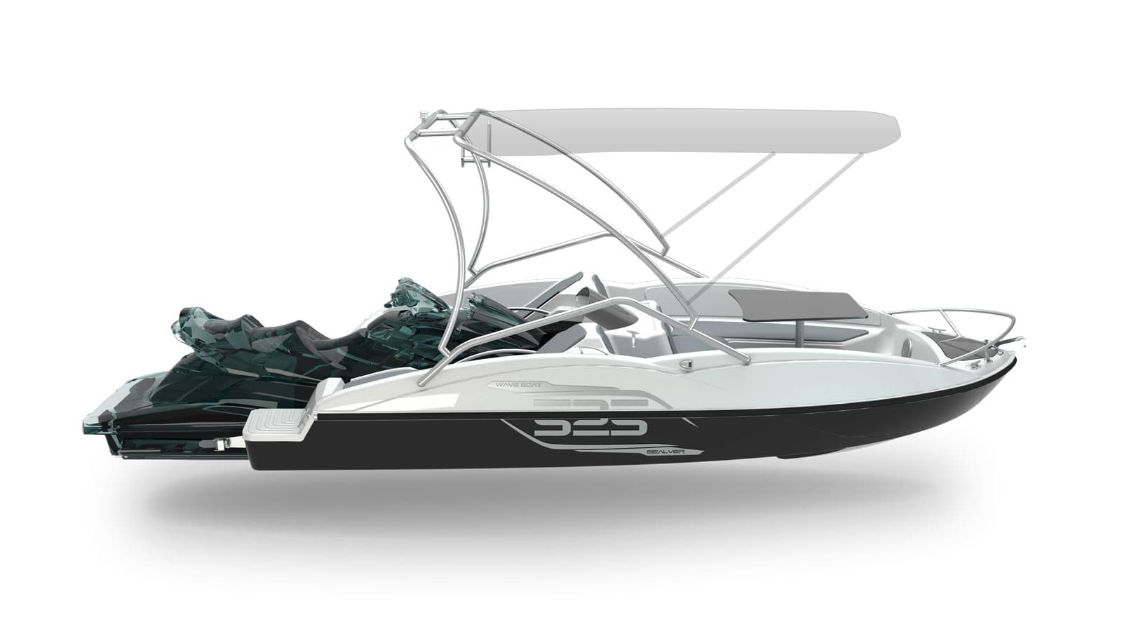 WB 525 — wersja FULL OPTION, widok z boku z bimini